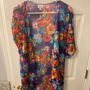 Small Bright Floral Lularoe MONROE Kimono